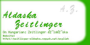 aldaska zeitlinger business card
